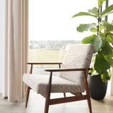 Scandinavian coffee brown armchair by H.Lis