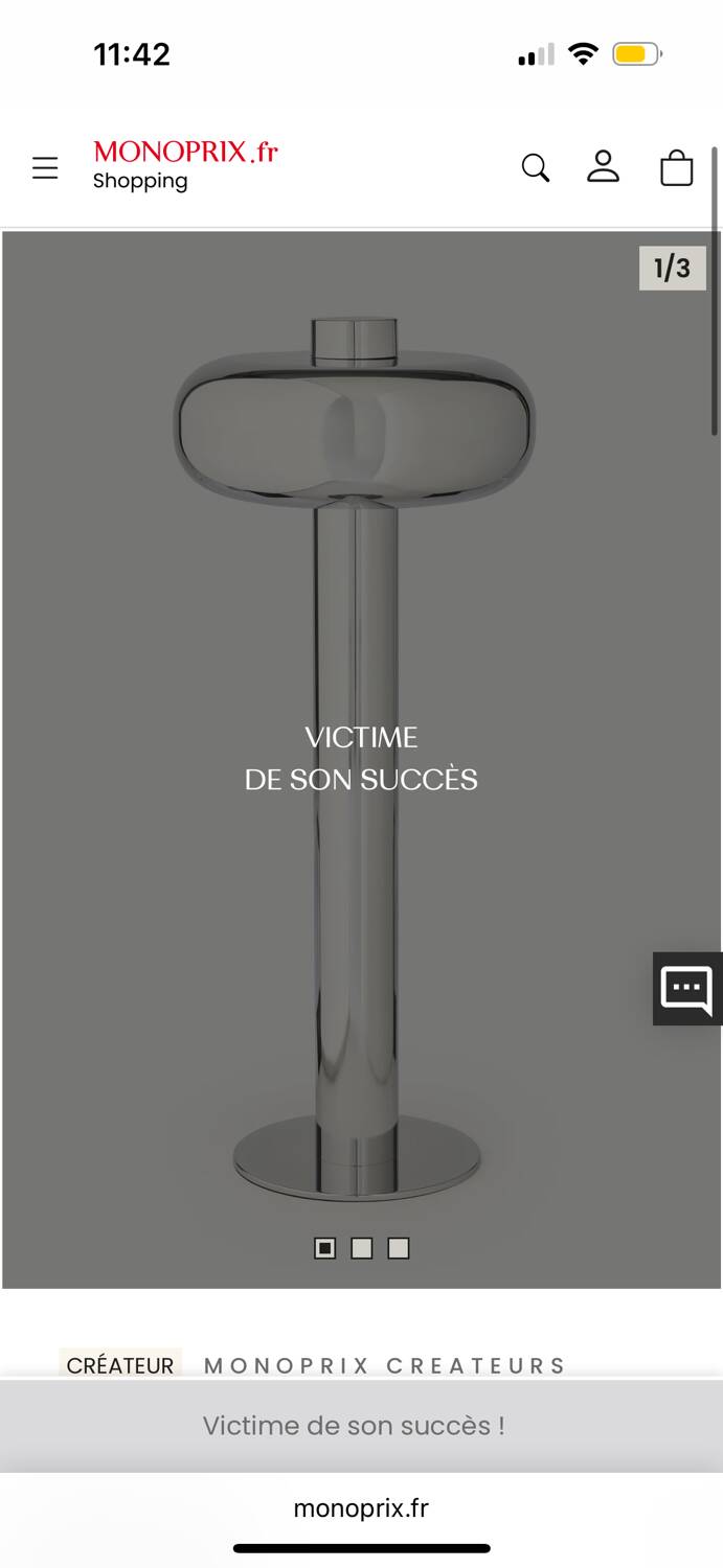 Chrome floor lamp - Benjamin desk for Monoprix