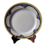 Round plate Boch Frères La Louvière. Belgium. Vintage.