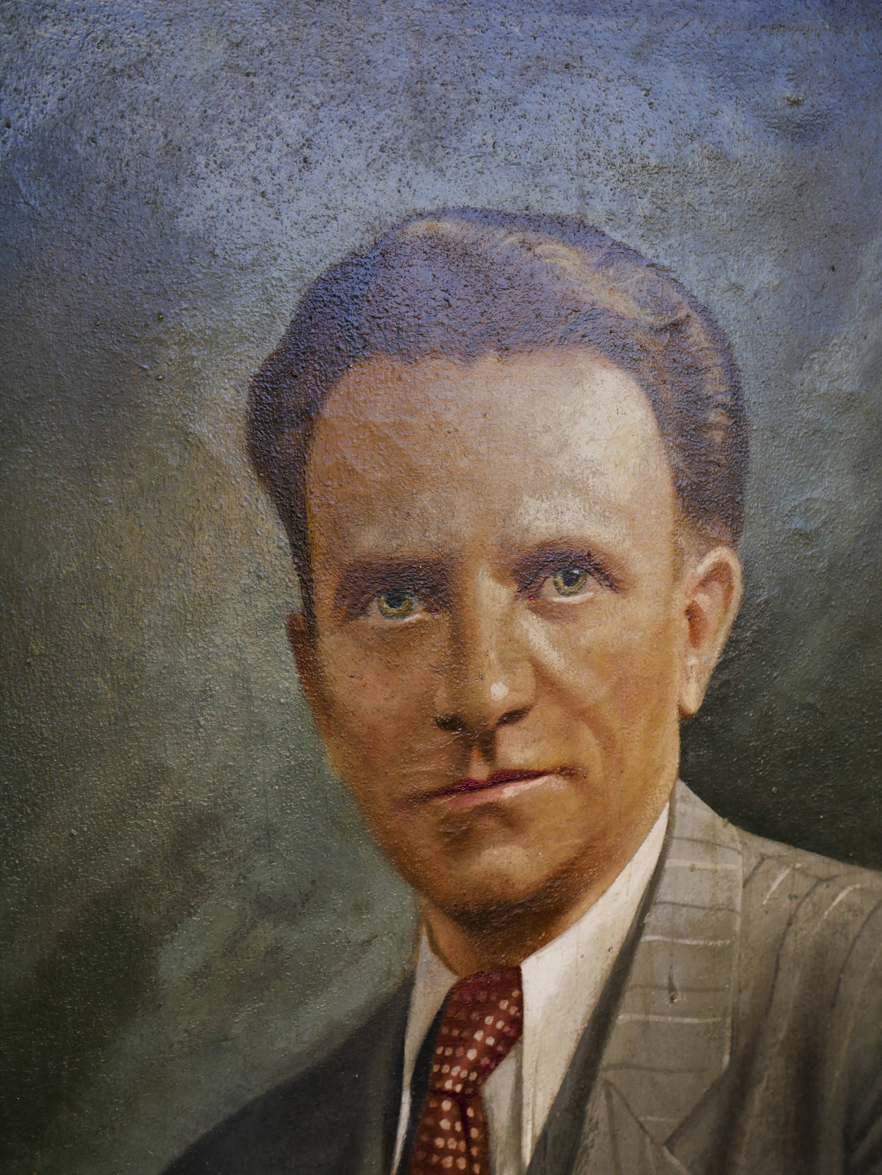 Oil on canvas portrait