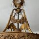 Old bronze basket chandelier with tassels