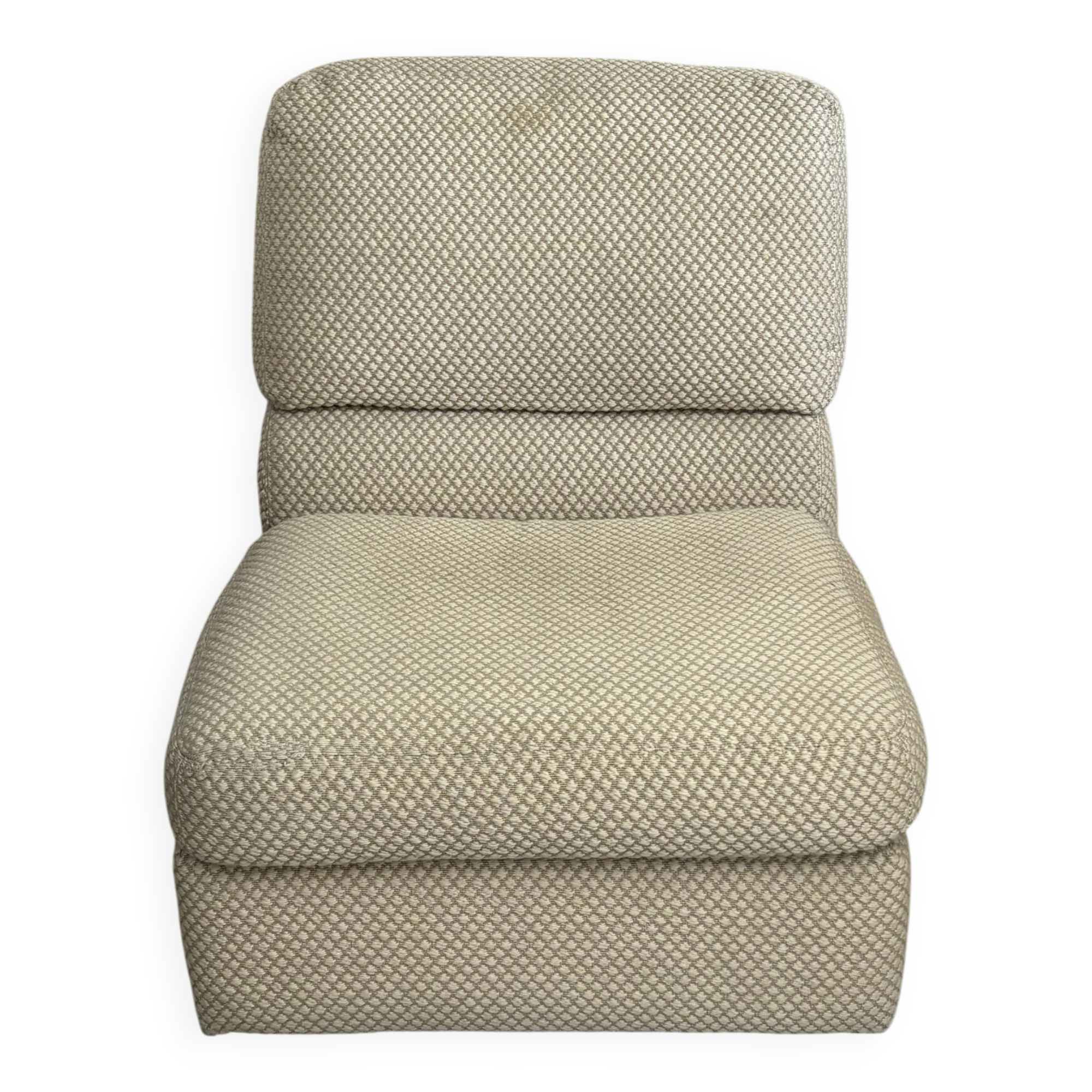 Wool fabric armchair