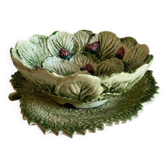 Strawberry slip dish and colander