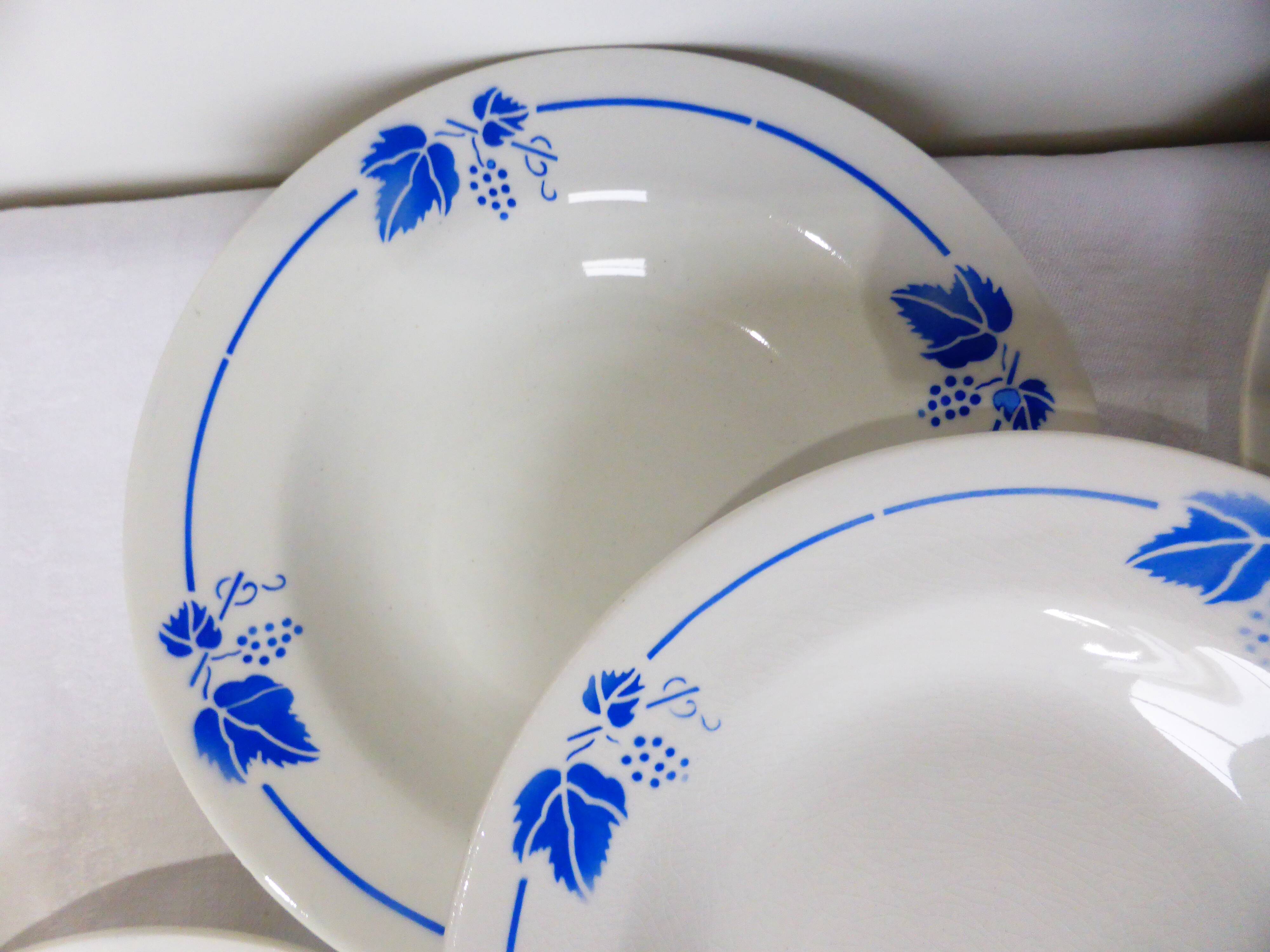 5 deep plates Roselys model vine 211251