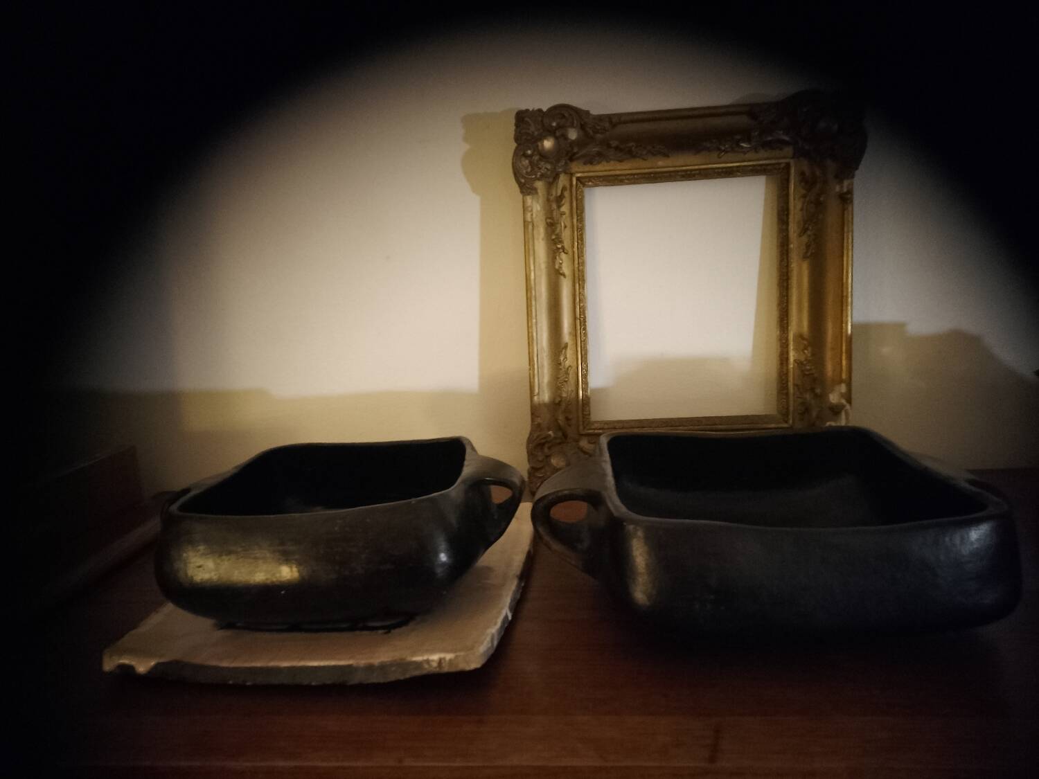 Chamba square black earth dishes