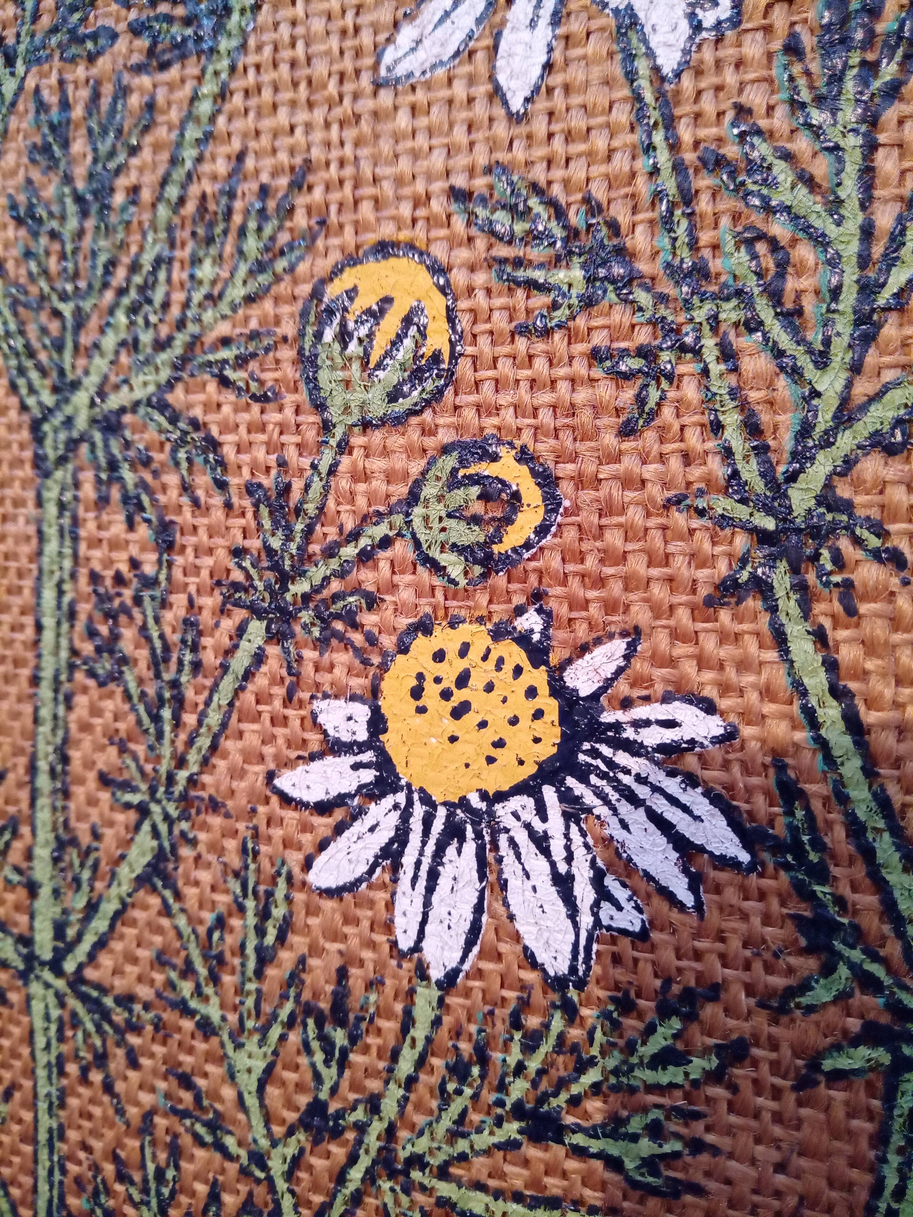 Oil on flaxseed canvas on chamomile wood