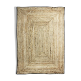 Tapis en jute contour noir 120x170 cm