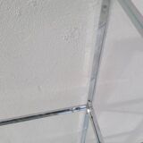 Designer chrome column display shelf - 1970s