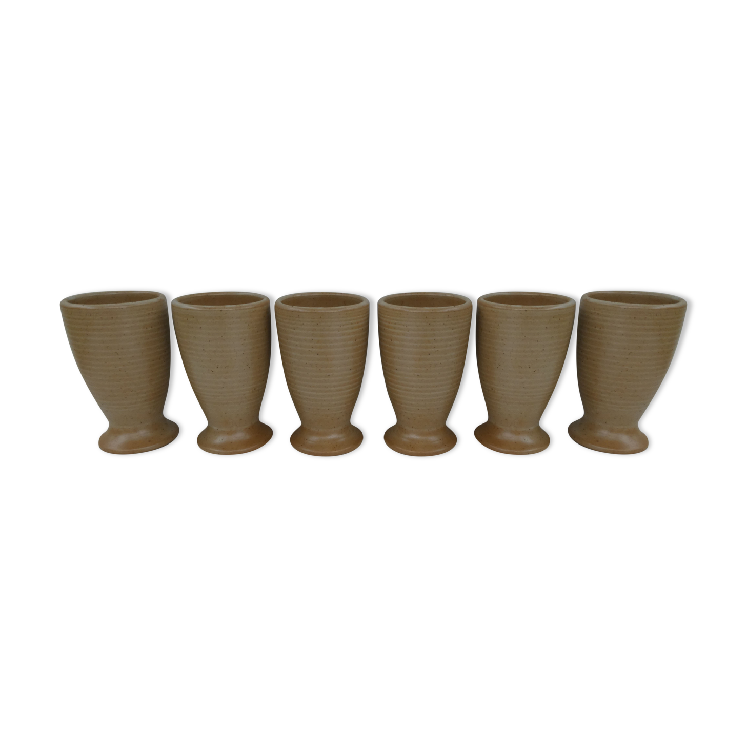 6 tasses mazagrans en grès Village Vintage