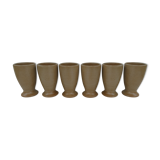 6 tasses mazagrans en grès Village Vintage
