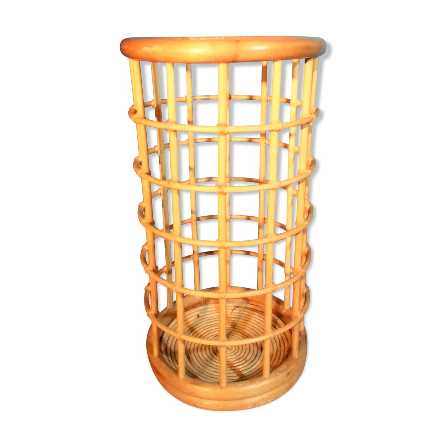 Umbrella door bamboo & rattan 1960s