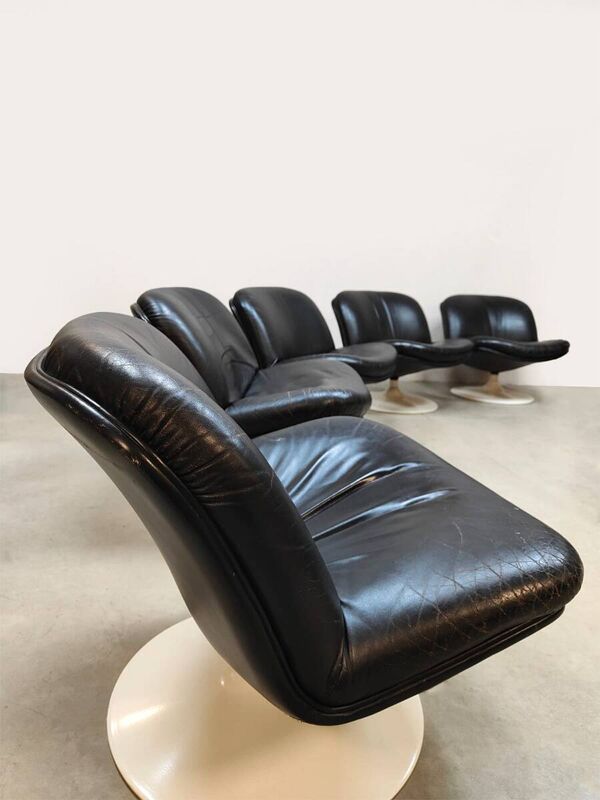 Ensemble de fauteuils pivotants vintage 504 Artifort par Geoffrey Harcourt