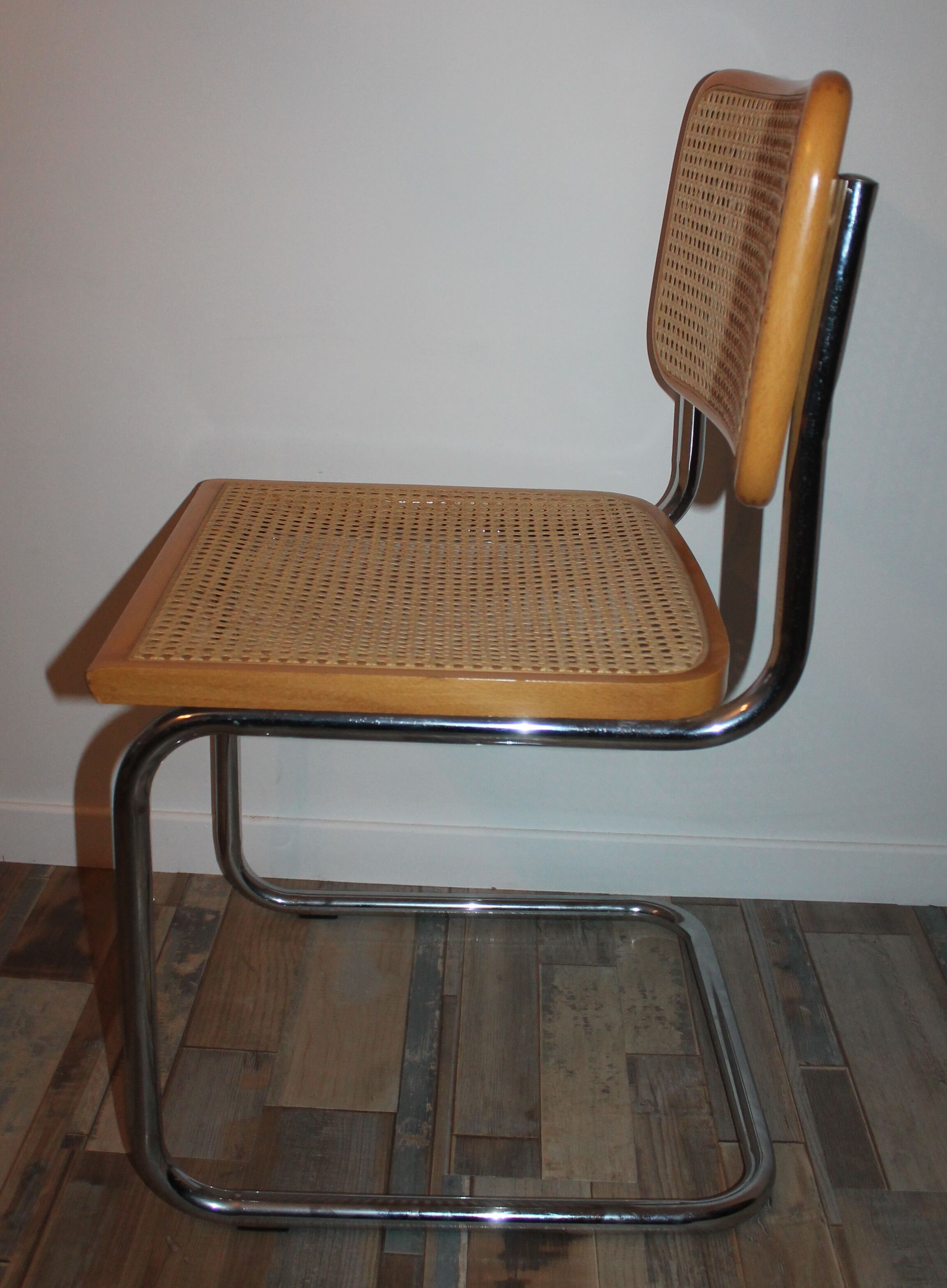 Lot de 4 chaises Cesca B32 par Marcel Breuer