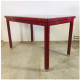 Red vintage steel desk or table