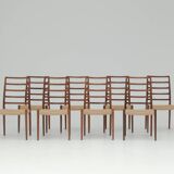 Set of 8 'Model no. 82' dining chairs