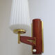 Scandinavian vintage aplique, 60s, teak glass brass