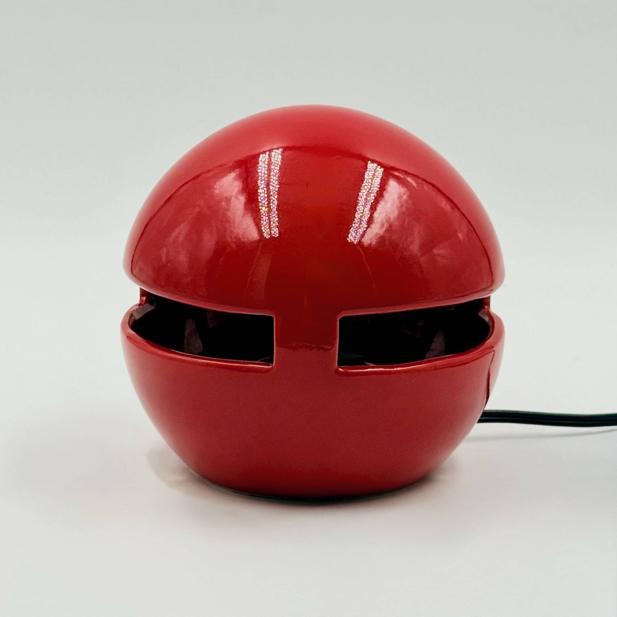 Red Space Age lamp in ceramic, Italy, 1970s.