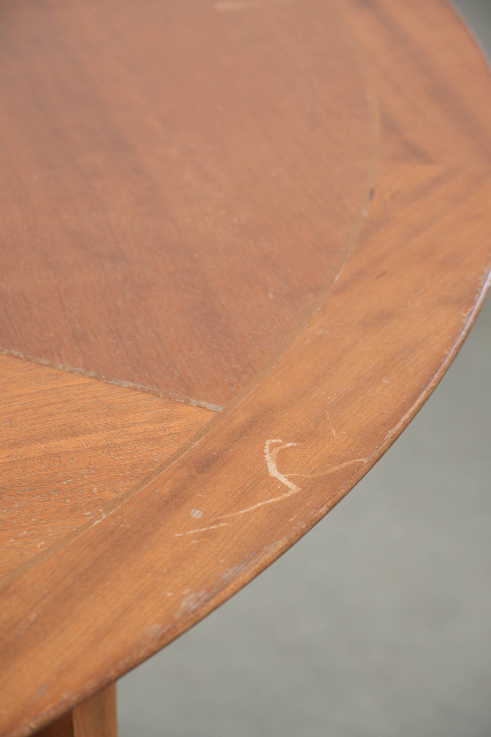 Round vintage Art Deco design dining table  for 4 people
