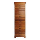 Danish Oak Archive Cabinet with Pull-Out Shelf, ca. 1925–1950