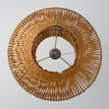 Three-year rattan lamp 1950 vintage
