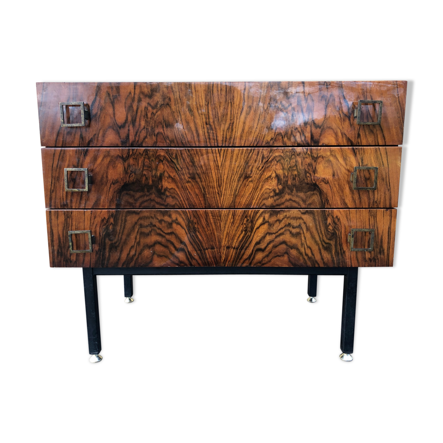 Vintage dresser with three rosewood drawers circa 70