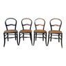 4 chaises bois noirci Napoléon III