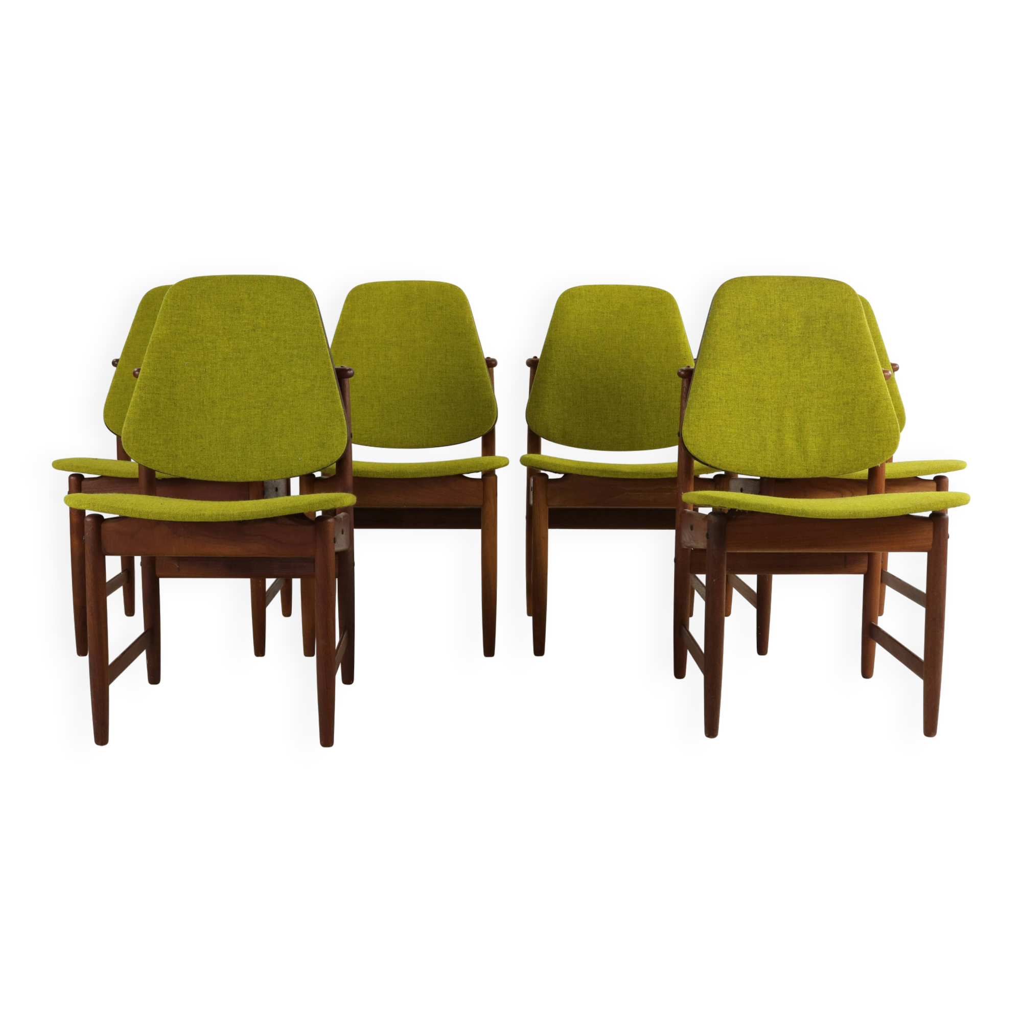 Ensemble de six chaises à manger design danois par Arne Hovmand Olsen