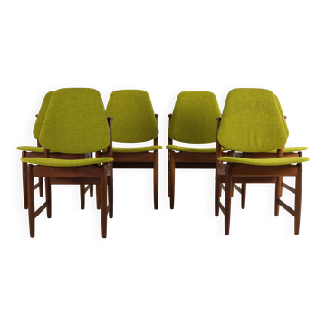 Ensemble de six chaises à manger design danois par Arne Hovmand Olsen