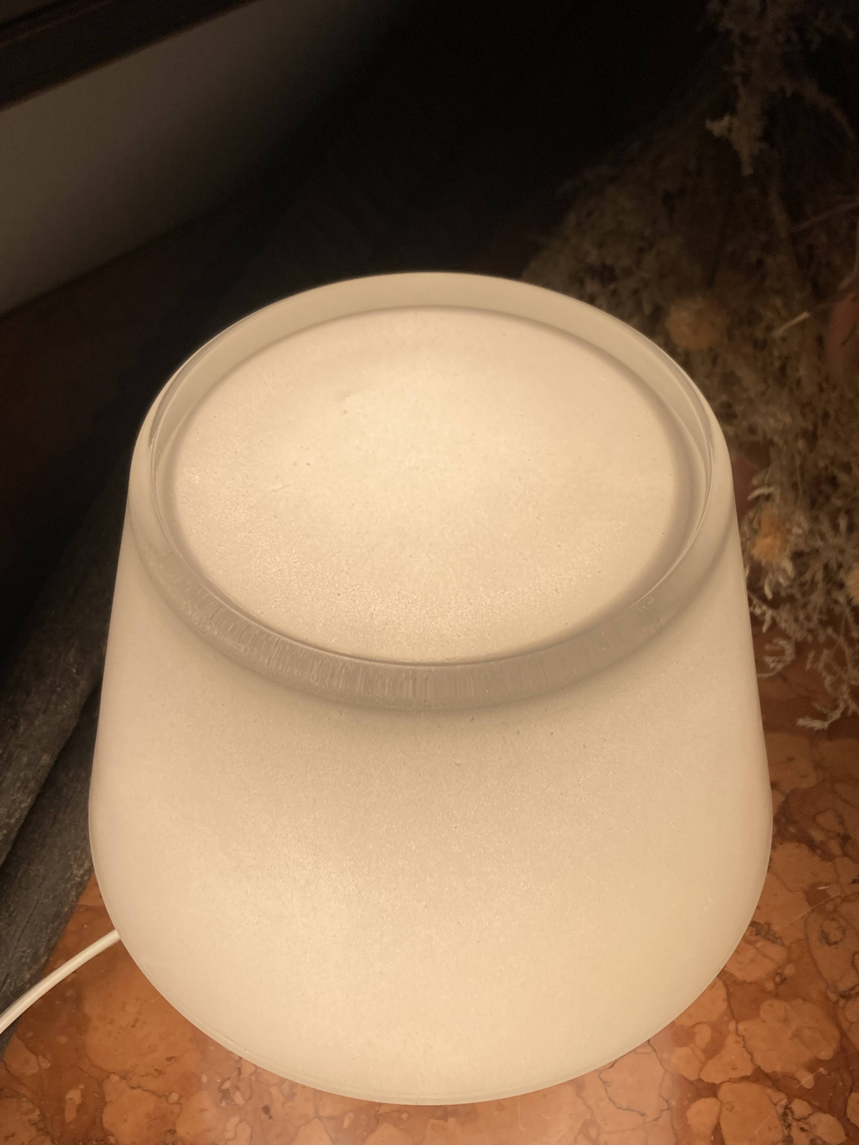 Lampe de table en verre Ikea Gavik vintage années 90