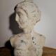 20th century plaster woman bust