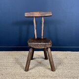 Set of benches and chairs, primitive folk art, 1900s France