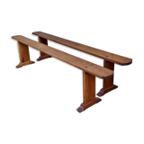 Pair of benches in cherry 220 cm
