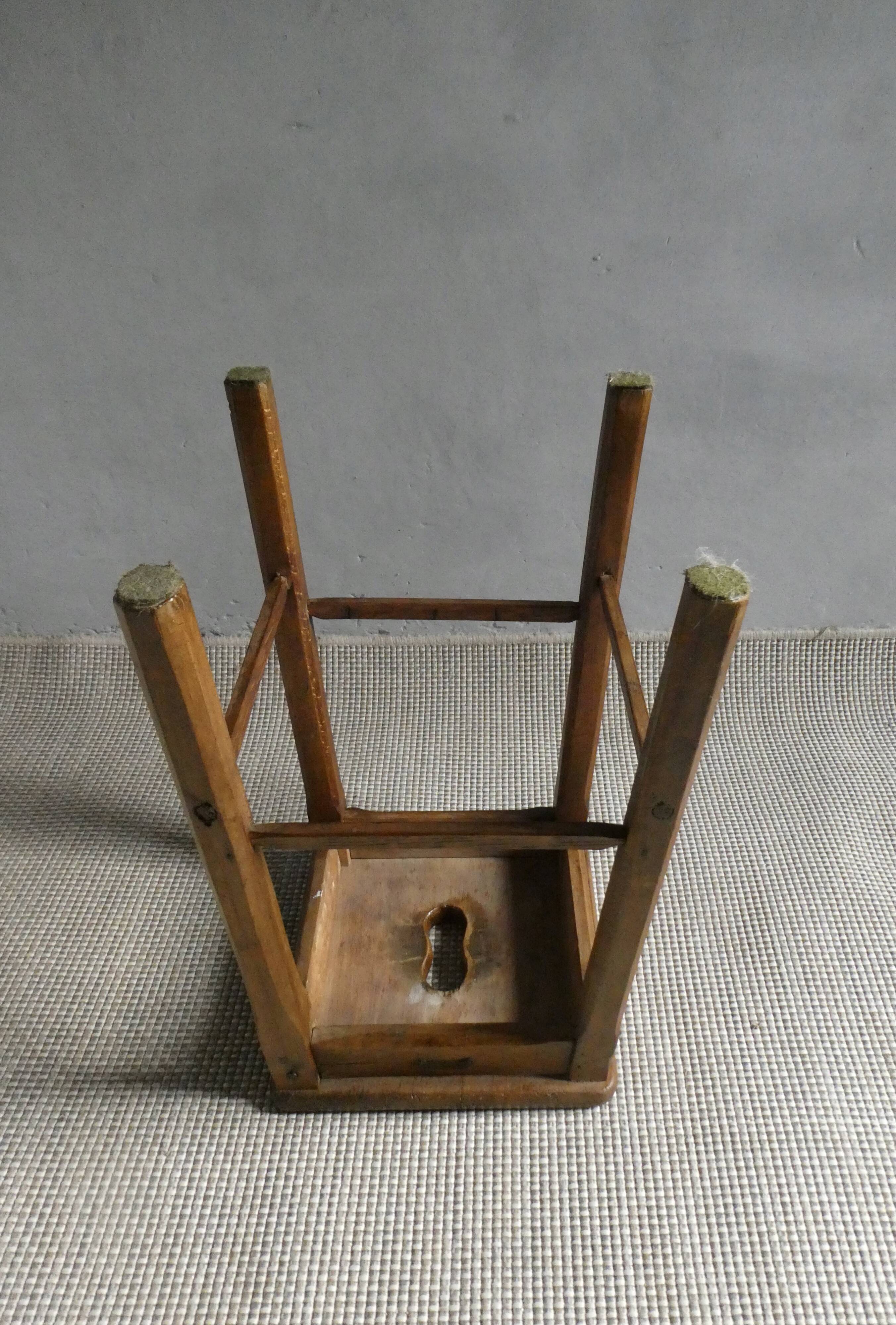 Wooden school stool, Marcel Roy Paris school furniture