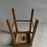 Wooden school stool, Marcel Roy Paris school furniture