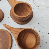 Set of 6 Olivier cups 1970