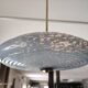 Art deco ceiling lamp in light blue clichy glass