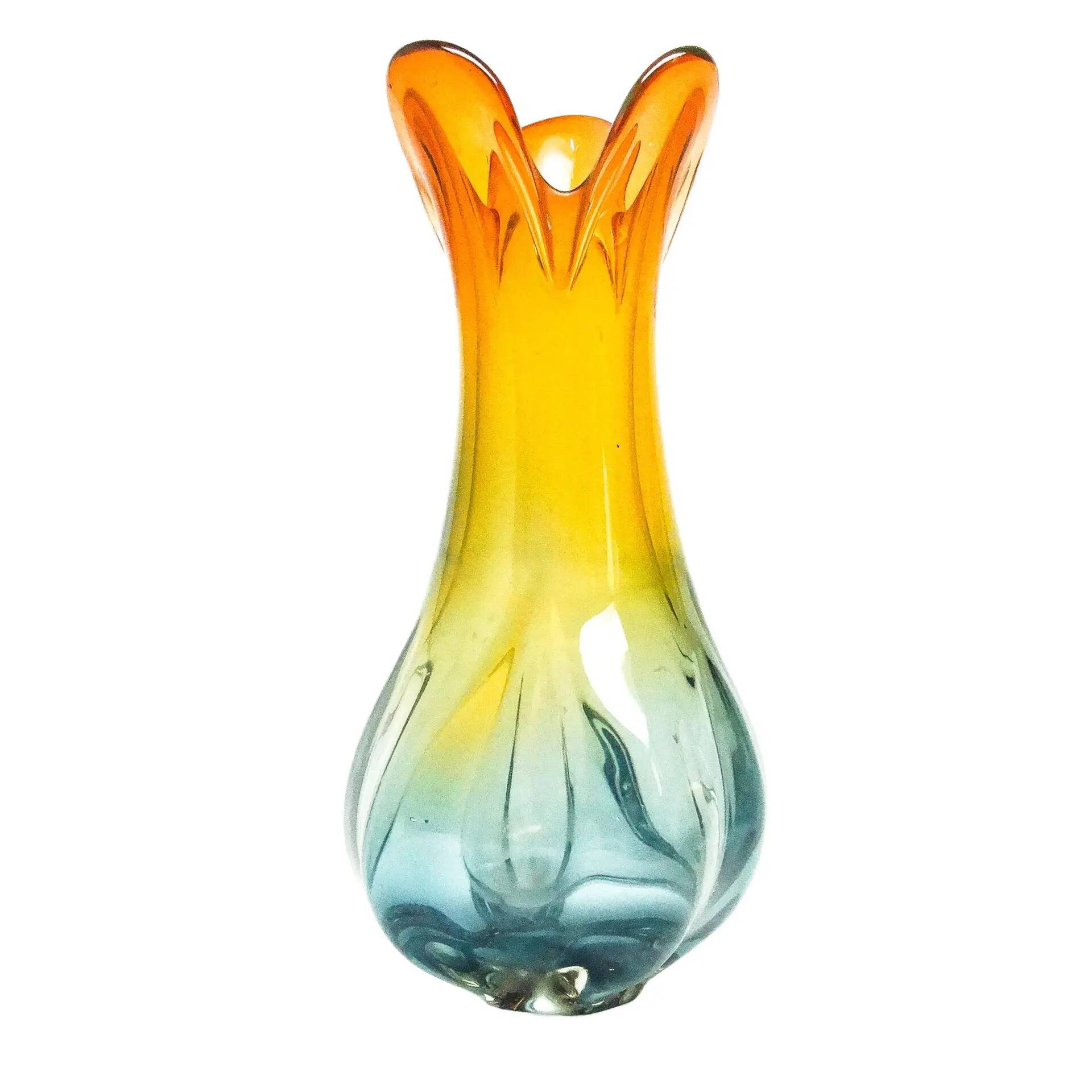 Mid-century modern vase, glass, designed by J. Hospodka, Czechoslovakia, 1960s