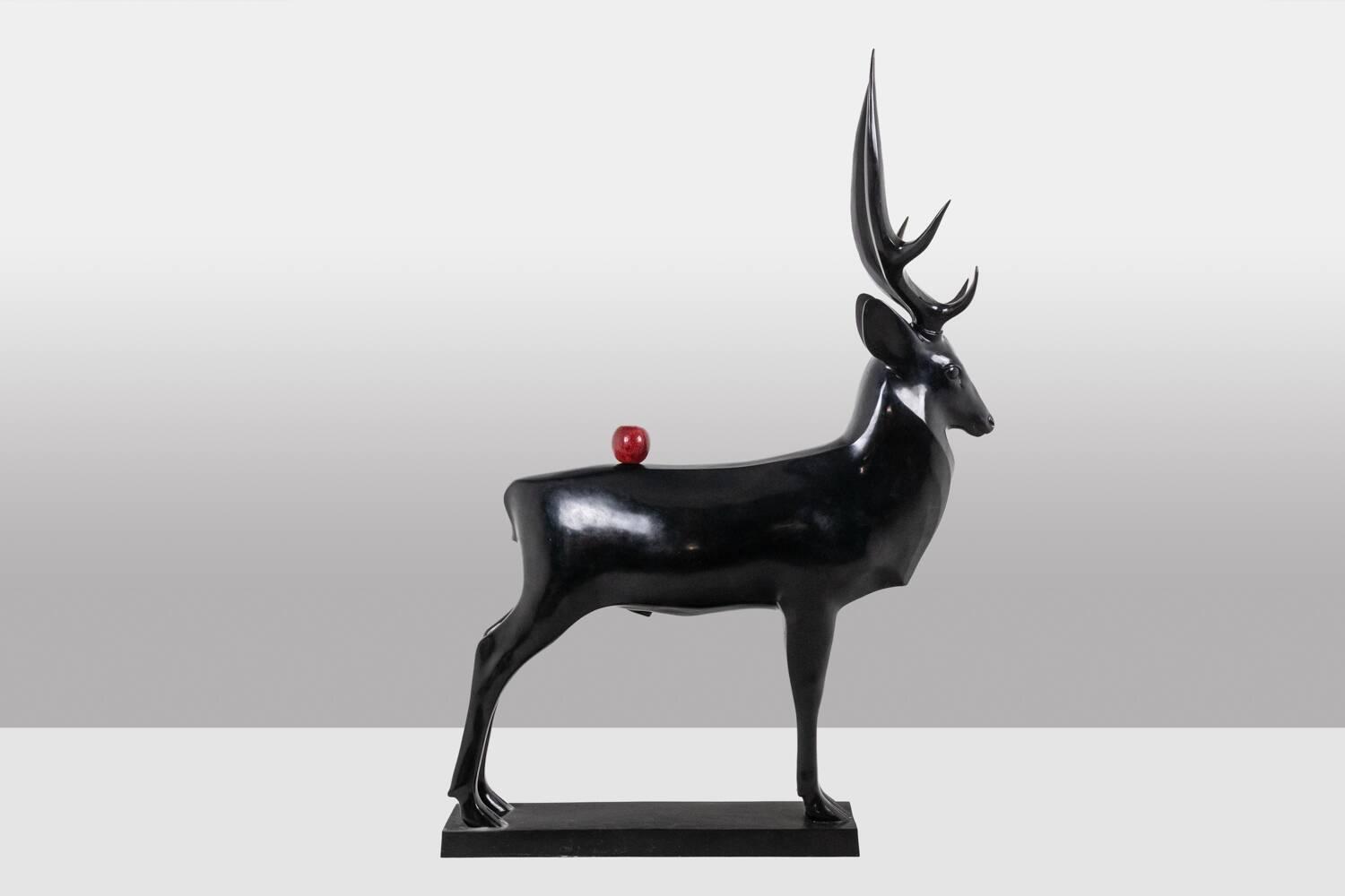 François Pompon. Deer, life-size bronze sculpture. 2006 edition