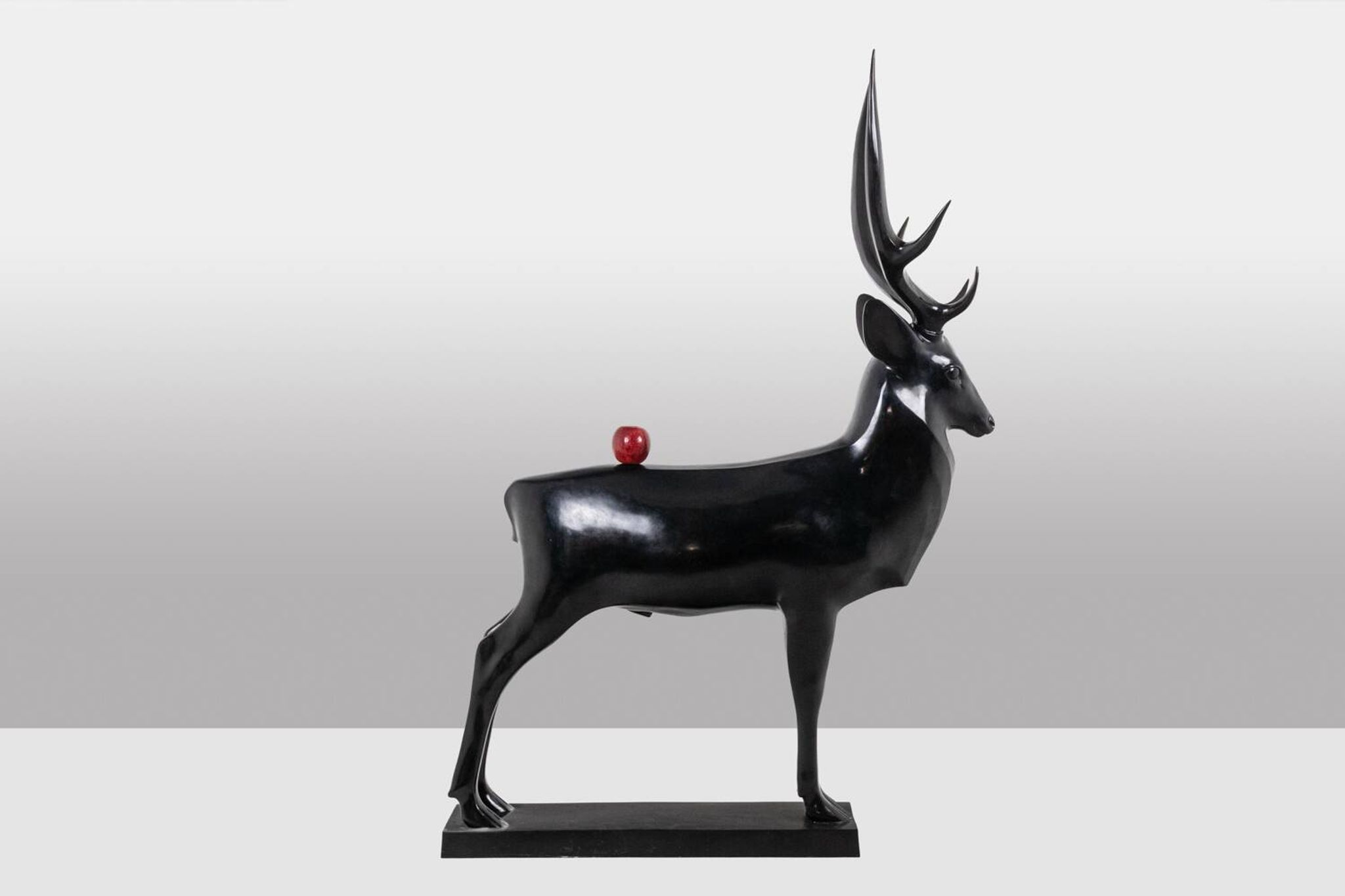 François Pompon. Deer, life-size bronze sculpture. 2006 edition