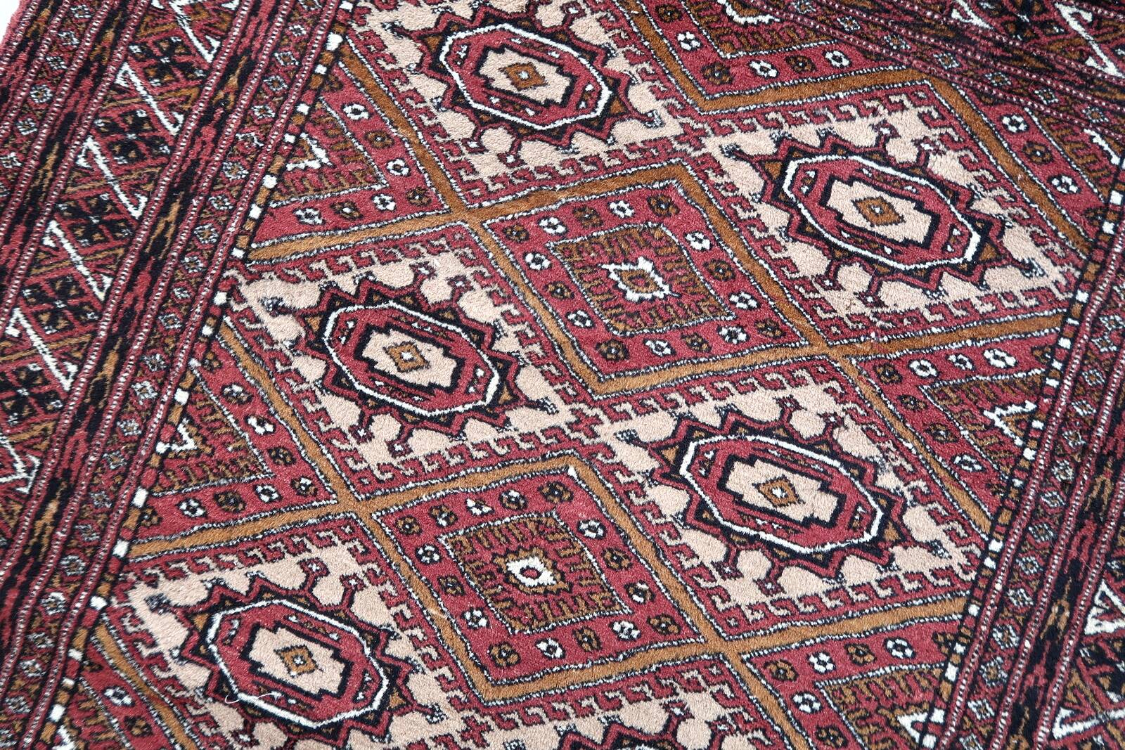 Tapis vintage afghan Ersari fait main en laine – 123 x 183 cm