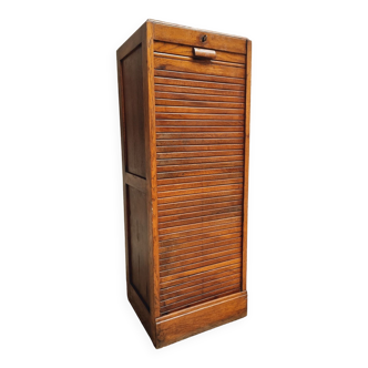 Antique roller shutter cabinet filing cabinet oak