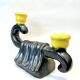 Iridescent ceramic candlestick, Mid-Century