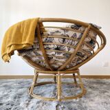 Papasan armchair or rattan loveseat