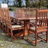 Mahogany set (ipe) composed of a table, 14 chairs and 2 armchairs - work from the 70s