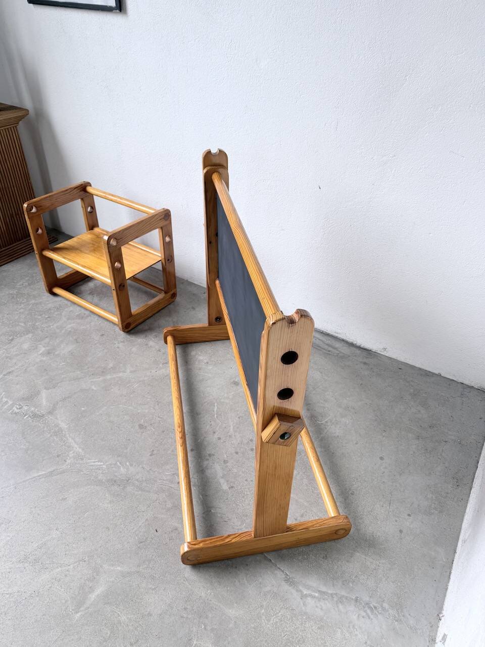 Bureau et chaise enfant pin Bauhaus