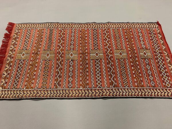 tapis Vintage Marocain Vegan Soie/Laine Berbère Kilim 200x106 Cm tapis Kelim