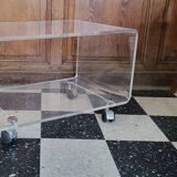 David Lange Plexiglas Coffee Table / Serving Trolley