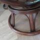 Vintage set of 2 swivel chairs in bamboo and rattan - Papasan shape