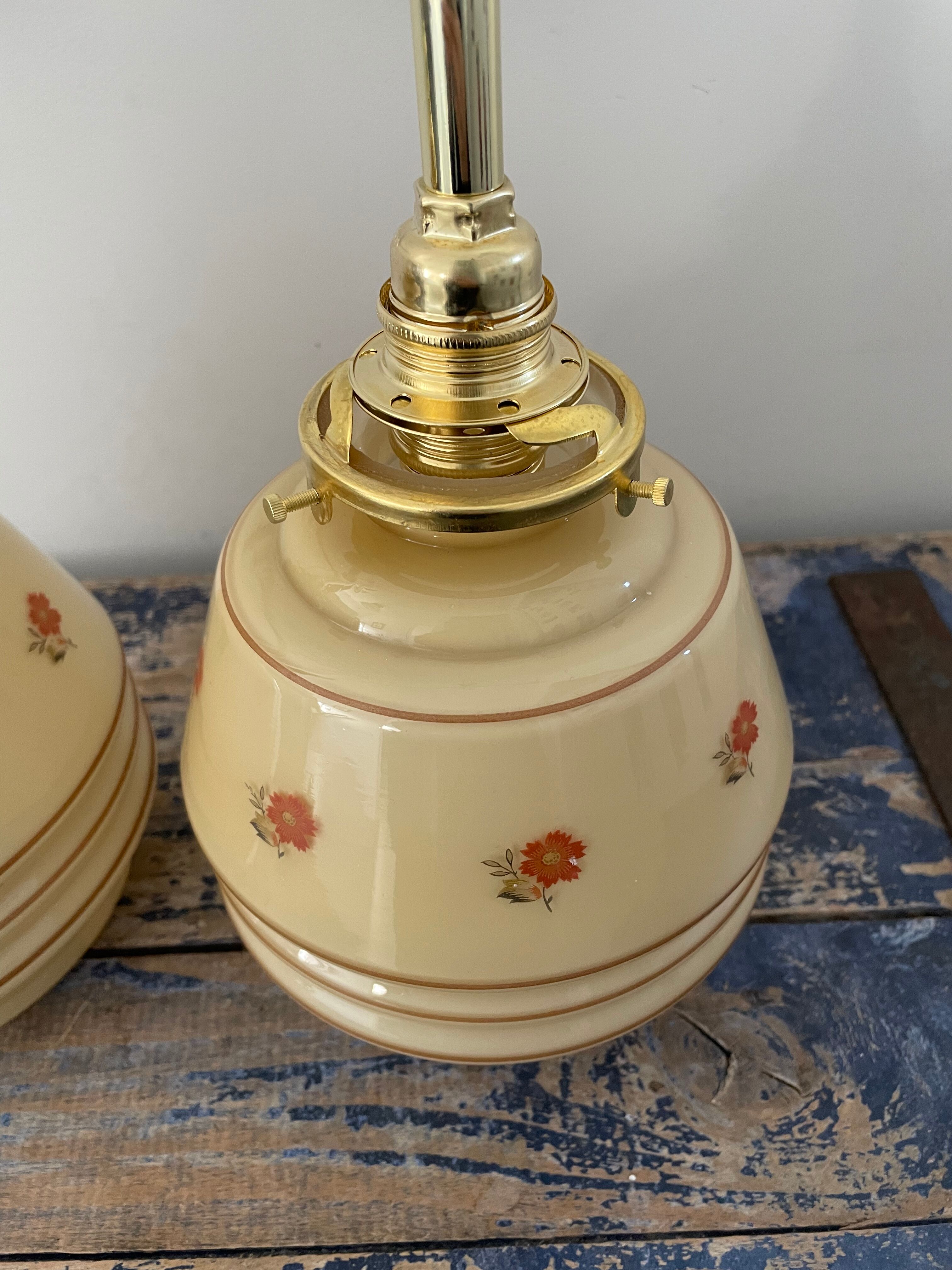 Pair of new electrified Art Deco wall lamps