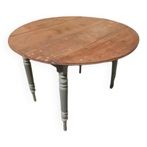 Table ronde rabattable
